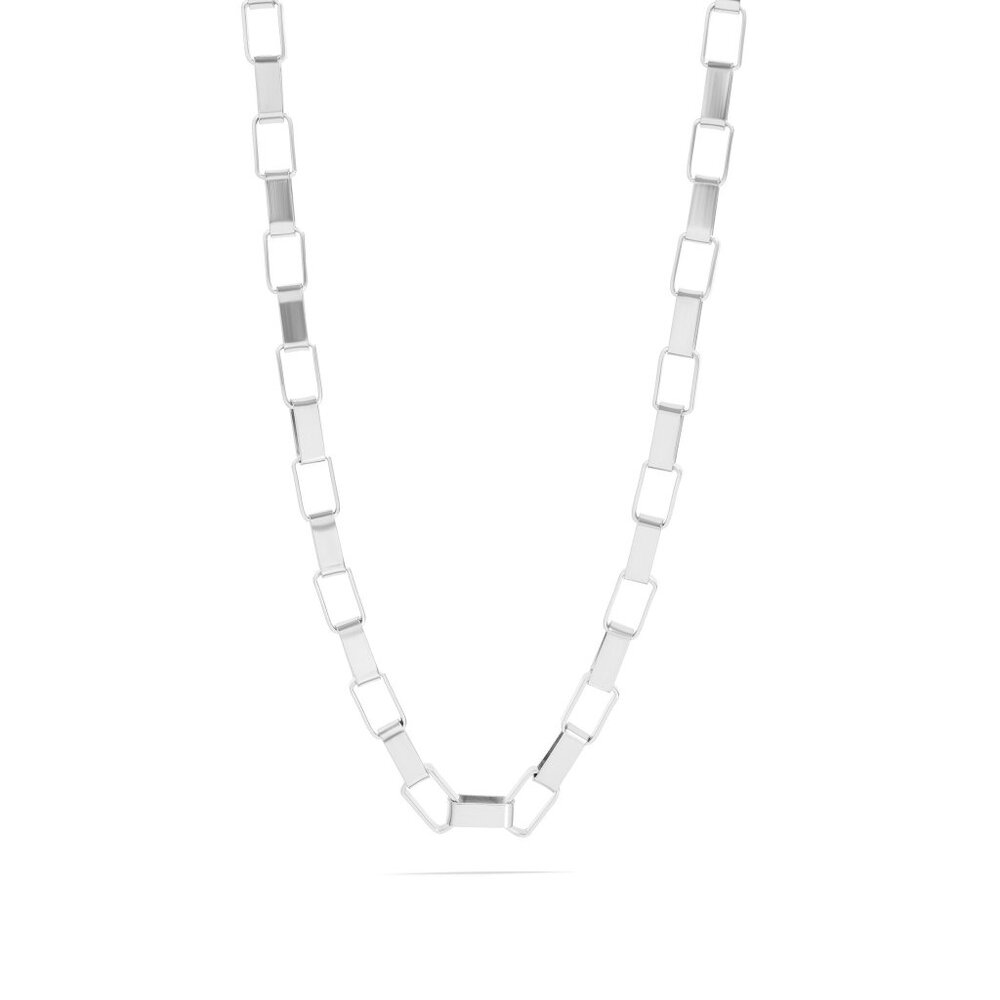 Silver Stainless Steel Paperclip Chain Necklace | Chunky Non-Tarnish Luxury Look